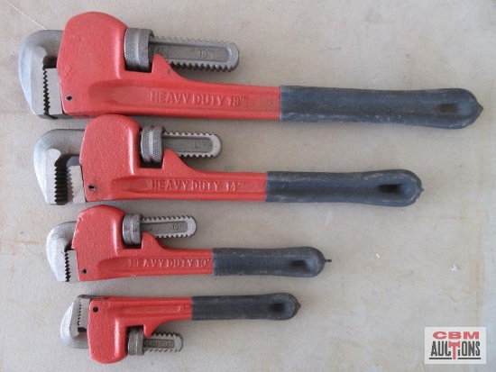 Unbranded Heavy Duty Pipe Wrench Set Sizes: 8", 10", 14" & 18" *BLT