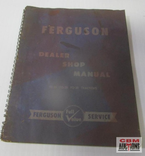 1954 Ferguson Dealer Shop Manual TE-20, TO-20 & TO 30