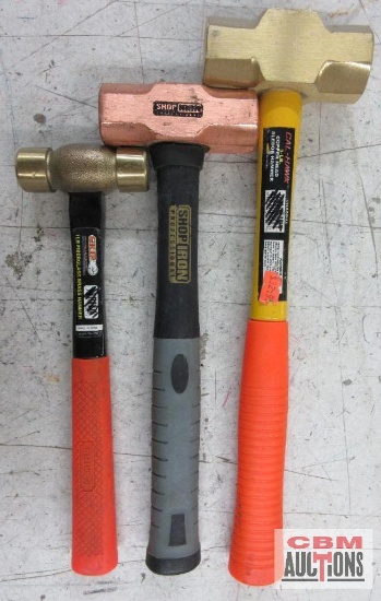 Cal-Hawk CHASB03 3-LB Copper Head Sledge Hammer Shop Iron Non-Striking Brass Hammer Grip 412301-LB