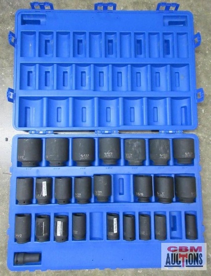 Grey Pneumatic 8029D 3/4" Drive Deep Length Impact Socket Set w/ Molded Storage Case... 3/4" to 2-1/