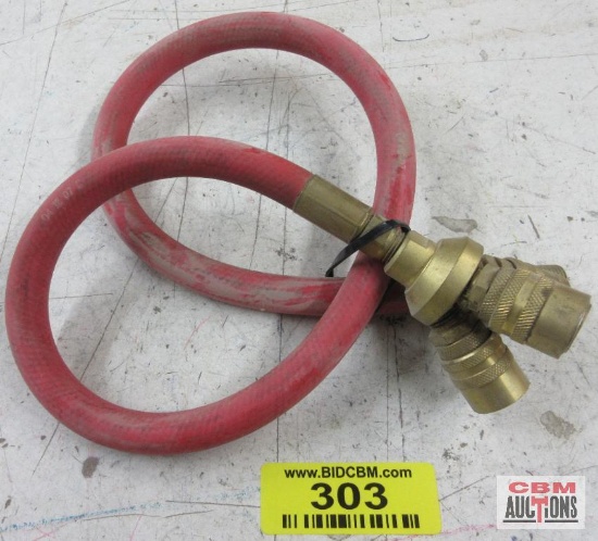 Goodyear 3/8" Air Hose w/ 3 Way Brass Air Splitter