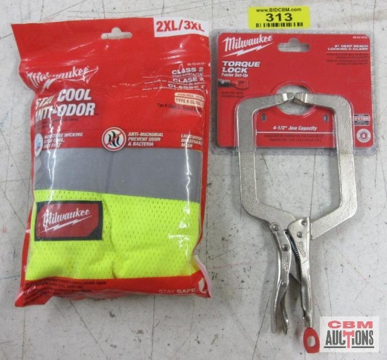 Milwaukee 48-22-3533 9" Deep Reach Locking C-Clamp 4-1/2" Jaw Capacity... MIlwaukee...48-73-5113... 