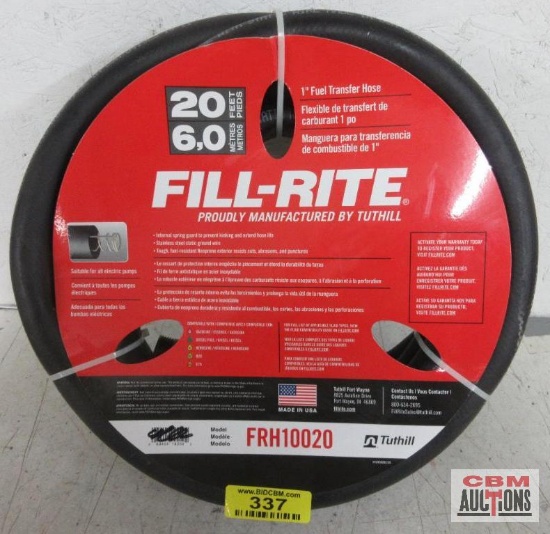 Fill-Rite FRH10020 1" x 20' Fuel Transfer Hose