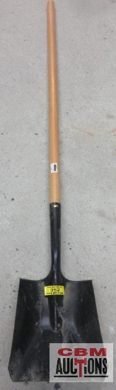 Long Wood Handle Square Point Shovel #22010