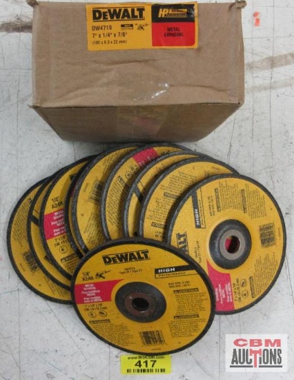 10-Dewalt DW4719 7"x1/4"x7/8" Grinding Wheels