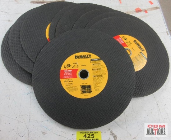 10-Dewalt DW8022 12"x1/8"x1" Metal Cut Off Wheels