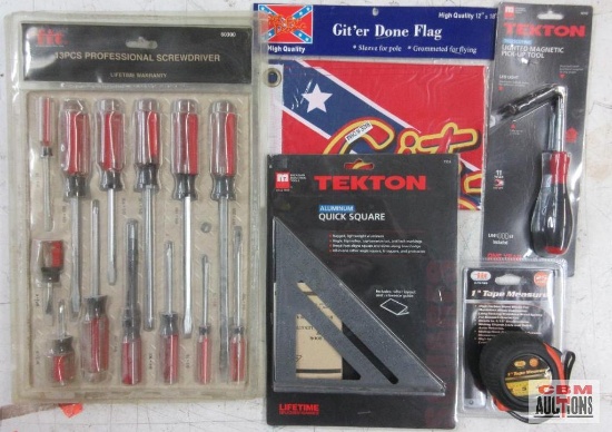 IIT...60300 13pc Professional Screwdriver Set IIT 75780 1" x 25' Tape Measure "Git'er Done" Snapback