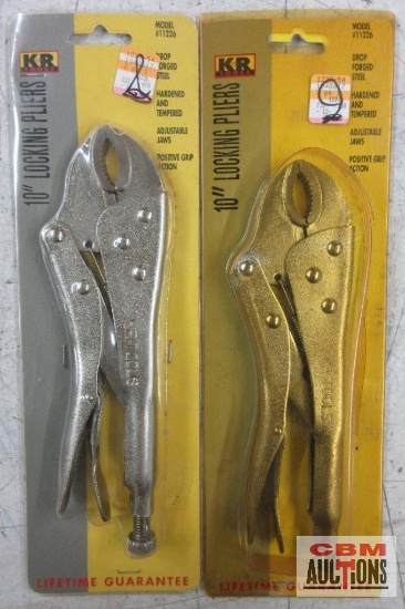 KR Tools 11226 10" Drop Forged Locking Pliers - 2pk...