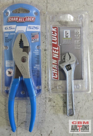 Channellock 804 4.5" (115mm) Adjustable Wrench Channellock 526 6.5" (165mm) Slip Joint Pliers... ...