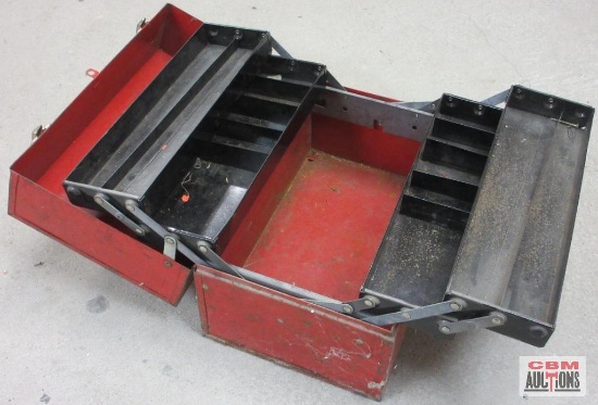 Ivy Tool Company 17" x 10.5" x 10.5" Red Metal Tool Box - EMPTY BOX