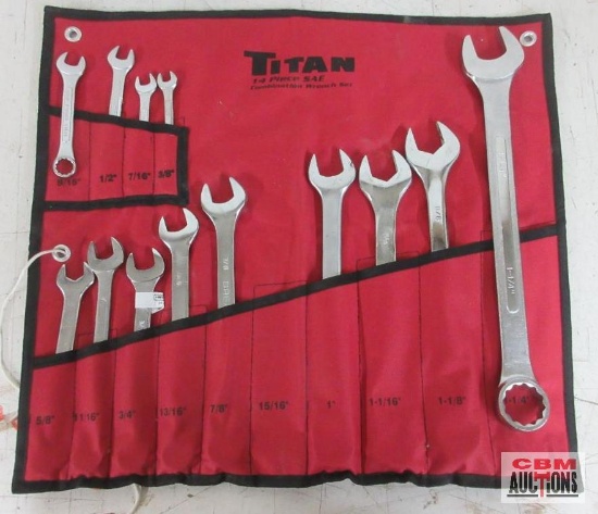 Titan 98050 14pc SAE Combination Wrench Pouch... Generic SAE Combination Wrench Set 9/16" - 1-1/4"