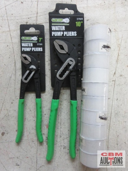 Grip 57568 10" Water Pump Pliers Grip 57566 7" Water Pump Pliers PTFE Thread Seal Tape 3/4" x