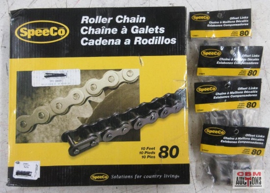 Speeco S76801 Offset Links, Chain 80 - 4 pks Speeco S06801 80 x 10' Roller Chain... ...