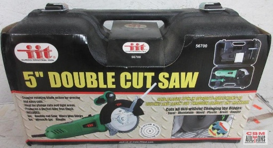 IIT 56700 5" Double Cut Saw w/ 5" Blade (Aluminum, Wood, Steel, Copper) & Molded Storage Case...