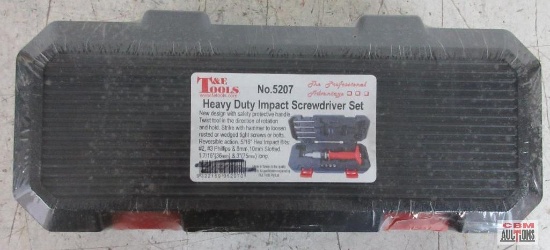 T & E Tools 5207 Heavy Duty Impact Screwdriver Set w/ Molded Case... Contains: 5/16" Hex Impact Bits