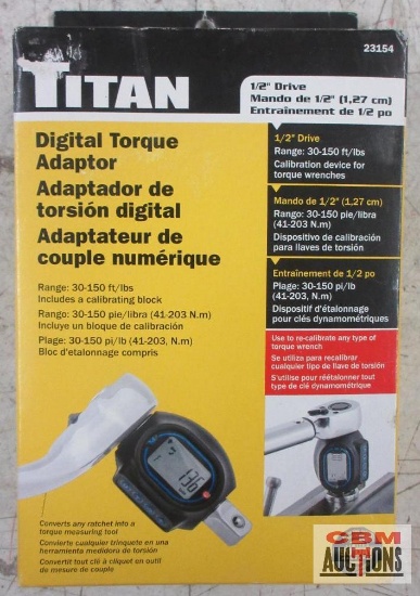 Titan 23154 1/2" Drive Digital Torque Adapter - Range 30-150ft/lbs