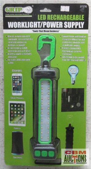 Grip 37276 LED Rechargeable Worklight/Power Supply 500 Lumens...