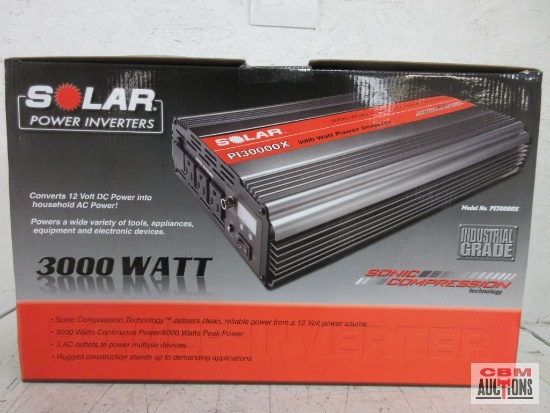 Solar P130000X Industrial Grade Power Inverters 3000 Watt, Converts 12 Volt DC Power into household
