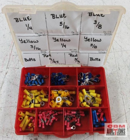 Insulated Wiring Terminal Connector Assortment w/ Storage Case