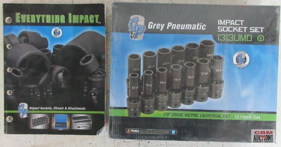 Grey Pneumatic Parts Catalog Grey Pneumatic 1313UMD 13pc 1/2" Drive Metric Universal Impact Set (hex