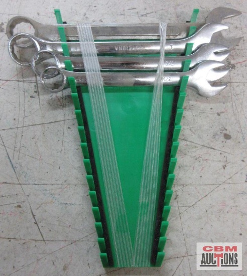 Protoco 3040 15 Wrench Rack - Green - Made in USA Unbranded SAE Combination Wrenches (13/16", 7/8",