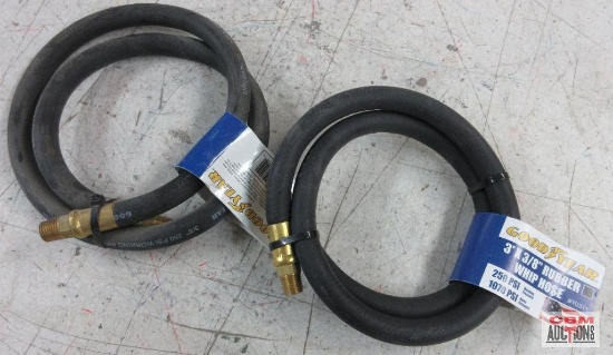 Good Year 10311 3' x 3/8" Rubber Whip Hose 250PSI - Set of 2