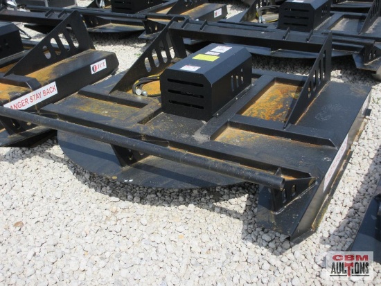 JCT 72" Skid Steer Brush Cutter Mower With Hoses & Couplers 6' Wide Deck Built With 7 Gauge Steel.