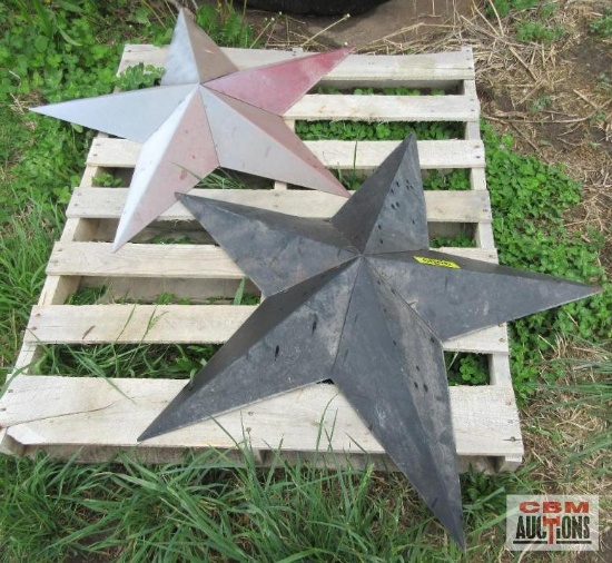 Metal Decorative Stars - Set of 2