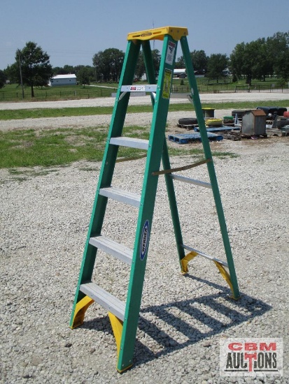 Werner 6' Medium Duty, Non-Conductive Fiberglass Ladder, 255lbs *6759