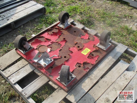 27" x 26.5" x 1.5" Red Dolly Cart