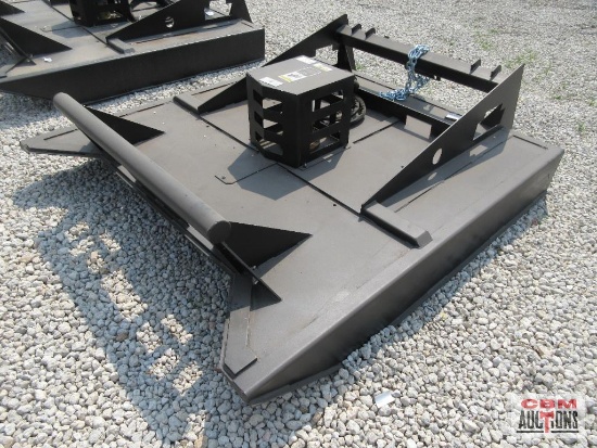 Greatbear 66" Skid Steer Brush Cutter Mower, Hoses & Coupler S# 2315 SHIPPED WITH NO OIL IN GEAR