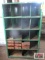 18 Compartment Green Shelving & Drawers - Buyer Loads...