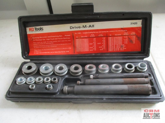 K-D Tools 31420 Drive-M-All Bushing Remover & Installer Kit w/ Molded Storage Case