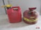 Gas Cans- One With Push Button Nozzle- Contain Some Gas*C