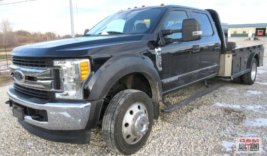 2017 Ford F-550 Crew Cab Truck 4x4 Flatbed, VIN # 1FD0W5HT3HEB75962