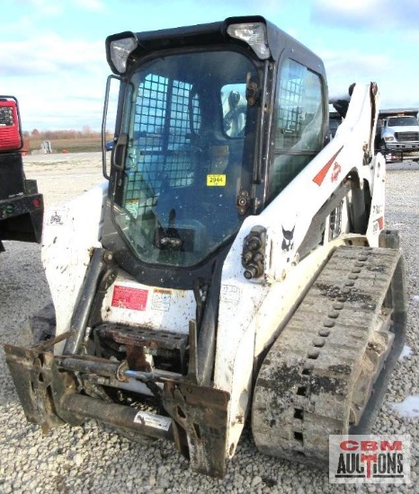 2019 Bobcat T595 Skid Steer Loader, Cab, Heat, Air, 1,231hrs, SJC Controls, Wide Track, 2 Speed,