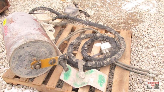 Curb Roller With 24" Curb And Gutter Drum And Matching Curb And Gutter Pole Edger