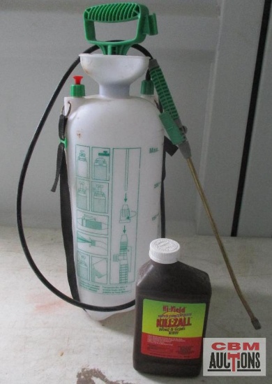Best Garden 2 Gallon Sprayer And Partial Bottle Of Killzall *B