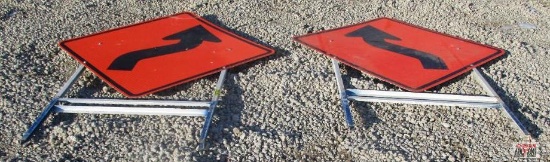 Traffic Pattern Change Sign 48"X48" On Stand Qty 2