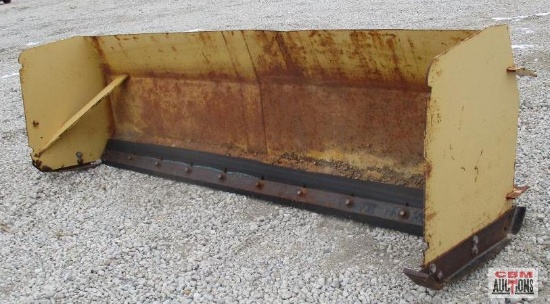 10' Snow Push Box For Skid Steer With Rubber Adjustable Cutting Edge And Replaceable Shoes