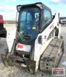 2019 Bobcat T595 Skid Steer Loader, Cab, Heat, Air, 1,231hrs, SJC Controls, Wide Track, 2 Speed,