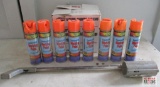 Upside Down Marking Paint-Orange With Paint Stick 16 Unopened Cans 4 Partial Cans *C