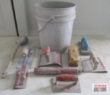 Bucket Of Concrete Hand Finish Tools (Includes Trowel, 2