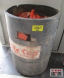 55 Gallon Drum Of Osha Orange Rebar Caps Fits #3-#8 Bar Mostly Flat Some Coned *C