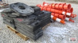 Cones And Bases Approx 39 Cones (Most Stackable) And 42 Bases (Most Are 30Lbs) Traffic Delineators