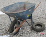 Wheelbarrow With Inflatable Tire, Comes With Spare Tire