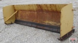 10' Snow Push Box For Skid Steer With Rubber Adjustable Cutting Edge And Replaceable Shoes