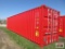 2025 40' Cargo Shipping Container, Rear Doors, One Trip Use Container External Length: 40', External