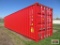 2025 40' Cargo Shipping Container, Rear Doors, One Trip Use Container External Length: 40', External