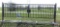 TM18-NCC 20' Heavy Duty Dual Swing Decorative Iron Entry Driveway Gates Mounted On Posts S#2419